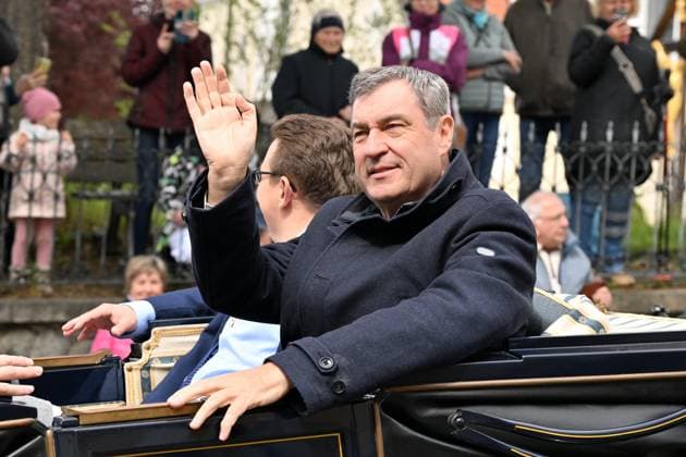 14 05 2026, 650th anniversary of the town of Grafenau, Lower Bavaria, Bavaria, Germany, visit by Bavarian Prime Minister Dr. Markus Söder,
