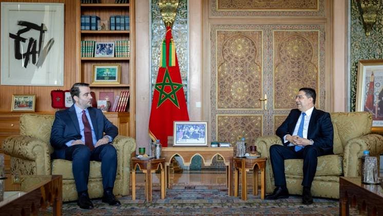 Syrian Foreign Minister Asaad Hassan al-Shaibani in Rabat RABAT, MOROCCO - MAY 14: (----EDITORIAL USE ONLY - MANDATORY CREDIT - SYRIAN FOREIGN MINISTRY HANDOUT - NO MARKETING NO ADVERTISING CAMPAIGNS - DISTRIBUTED AS A SERVICE TO CLIENTS----) Syrian Foreign Minister Asaad Hassan al-Shaibani meets with Moroccan Foreign Minister Nasser Bourita in Rabat, Morocco on May 14, 2026. Syrian Foreign Ministry Handout Anadolu Rabat Morocco. Editorial use only. Please get in touch for any other usage.  Copyright: x2026xAnadoluxSyrianxForeignxMinistryx xHandoutx