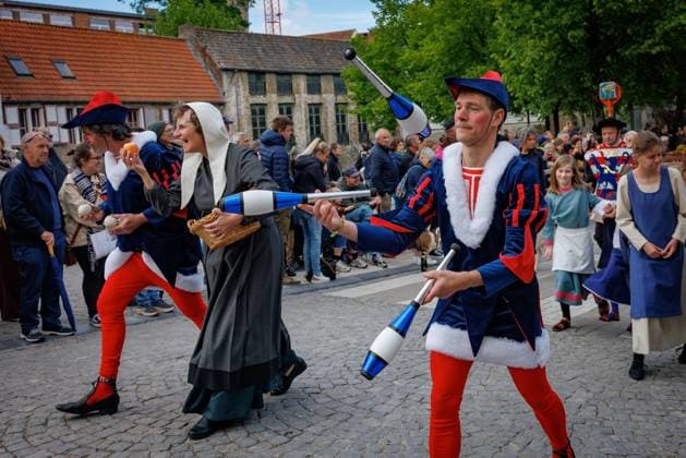 this picture shows the Holy Blood Procession (Heilig Bloedprocessie - Procession Saint-Sang) event, on Thursday 14 May 2026 in Brugge. During the procession, the relic of the Holy blood is carried from the Holy blood basilica to the Holy Saviour cathedral through the city center of Bruges.  KURTxDESPLENTER 173876105