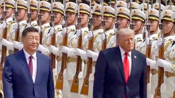 Chinese President Xi Jinping holds a welcome ceremony for U S President Donald Trump, who is on a state visit to China, outside the Great Hall of the People prior to their talks in Beijing, capital of China, May 14, 2026 Xi held talks with Trump at the Great Hall of the People in Beijing  Copyright: xCapturexd Ã cranxTVxviaxBestimagexCapturexd Ã cranxTVxviaxBestimagex