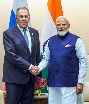 RECORD DATE NOT STATED PM Modi meets Russia™s FM Sergei Lavrov New Delhi, May 14 (ANI): Prime Minister Narendra Modi meets Russia™s Foreign Minister Sergei Lavrov, in New Delhi on Thursday. (@narendramodi X ANI Photo) NEW DELHI Delhi India Copyright: xANIx ANI_20260514364
