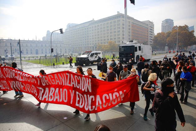 Santiago, May 14, 2026 Student organizations call for a new day of demonstrations in Plaza Baquedano Diego Martin Aton Chile, Santiago Chile Aton 1155484  Copyright: DIEGOxMARTIN ATONxCHILE
