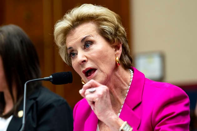 Secretary of Education Linda McMahon speaks during a House Committee on Education and Workforce hearing on the Department of Education s priorities and policies in the Rayburn House Office Building near the U.S. Capitol in Washington, DC on Thursday, May 14, 2026.  WAP20260514354 BONNIExCASH
