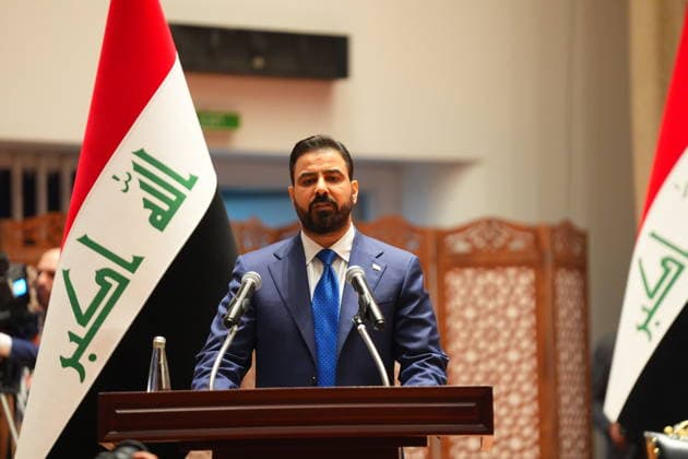 Iraq s new Prime Minister Zeydi and the 14 ministers of his cabinet receive a vote of confidence in Parliament BAGHDAD, IRAQ - MAY 14: Iraqi Prime Minister-designate Ali al-Zaidi speaks as the lawmakers attend a parliamentary session as most members of his cabinet received a vote of confidence in Baghdad, Iraq on May 14, 2026. During the session, parliament approved the government program as well as Prime Minister al-Zaidi and 14 cabinet nominees by absolute majority. Murtadha Al-Sudani Anadolu Baghdad Iraq. Editorial use only. Please get in touch for any other usage.  Copyright: x2026xAnadoluxMurtadhaxAl-Sudanix