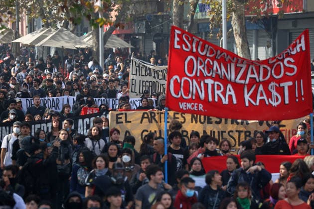 Santiago, May 14, 2026 Student organizations call for a new day of demonstrations in Plaza Baquedano Jonnathan Oyarzun Aton Chile, Santiago Chile Aton 1155502  Copyright: JONNATHANxOYARZUN ATONxCHILE