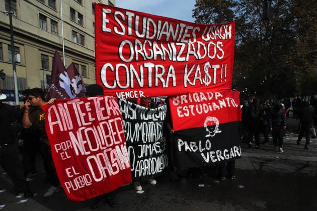 Santiago, May 14, 2026 Student organizations call for a new day of demonstrations in Plaza Baquedano Jonnathan Oyarzun Aton Chile, Santiago Chile Aton 1155541  Copyright: JONNATHANxOYARZUN ATONxCHILE