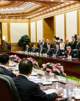 May 14, 2026, Beijing, China: U.S. President DONALD TRUMP with his Chinese counterpart XI JINPING, hold talks at the Great Hall of the People in Beijing. Beijing China  - ZUMAz03_ 20260514_int_z03_585 Copyright: xWhitexHousexPressxOfficex