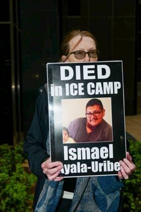 Silent Vigil for People Captured or Killed by ICE New York, NY- May 14: Activist Host a Silent Vigil for people Abducted and Killed by I.C.E in front of 26 Federal Plaza in Manhattan New York on May 14, 2026 Credit: Camara Porter AdMedia EDITORIAL USE ONLY  Copyright: xx CamaraxPorterx admphotostwo989212