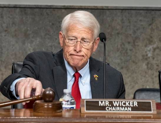 United States Senator Roger Wicker (Republican of Mississippi), Chair, US Senate Committee on Armed Services prior to the hearing to ‘examine the posture of CENTCOM and USAFRICOM in review of the Defense Authorization Request for FY2027,’ in the Dirksen Senate Office Building on Capitol Hill in Washington, DC, USA, on Thursday, May 14, 2026. Copyright: xAndrewxThomasx xCNPx MediaPunchx