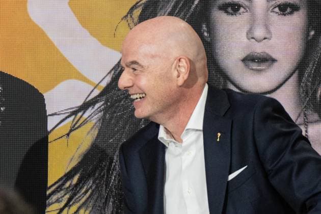 May 14, 2026, Bronx, New York, USA: FIFA President Gianni Infantino announced that Madonna, Shakira and BTS will highlight 2026 FIFA World Cup Final halftime show at Spring Studios in New York, NY, USA on May 14, 2026. Bronx USA  - ZUMAr339 20260514_znp_r339_004 Copyright: xLevxRadinx