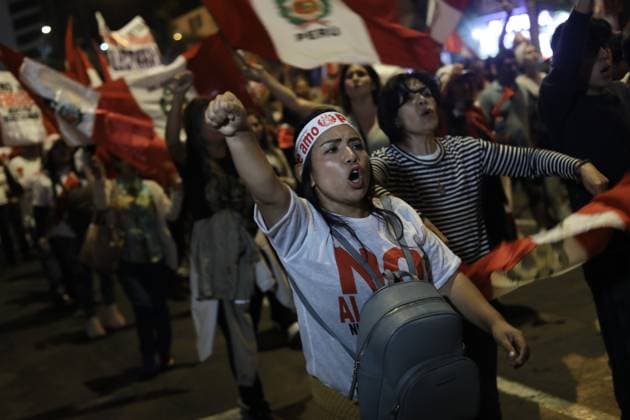 Rafael Lopez Aliaga supporters rally in Lima after Peru runoff results LIMA, PERU - MAY 16: Thousands of supporters march alongside right-wing politician Rafael Lopez Aliaga during a demonstration in Lima, Peru on May 16, 2026. The protest was held after official election results confirmed Keiko Fujimori and left-wing candidate Roberto Sanchez in the presidential runoff, while Lopez Aliaga raised concerns over the electoral process and the role of election authorities. Klebher Vasquez Anadolu Lima Peru. Editorial use only. Please get in touch for any other usage.  Copyright: x2026xAnadoluxKlebherxVasquezx
