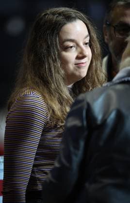 Civil party Lorena Cascarano pictured during the trial of P. and A. Falzone, at the Court of Appeal of Mons, on Friday 15 May 2026. The trial of the two men concerns the 2022 tragedy in Strepy-Bracquegnies, where a car plowed into a carnival parade around 5:00. Six people died at the scene, and a seventh months later in the hospital. P. Falzone is charged with seven murder and 81 attempted murder. A. Falzone with failure to render aid to a person in danger. Today the court continues to hear the victims.  VIRGINIExLEFOUR 173949519