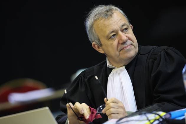 Lawyer Frank Discepoli, defending P. Falzone pictured during the trial of P. and A. Falzone, at the Court of Appeal of Mons, on Friday 15 May 2026. The trial of the two men concerns the 2022 tragedy in Strepy-Bracquegnies, where a car plowed into a carnival parade around 5:00. Six people died at the scene, and a seventh months later in the hospital. P. Falzone is charged with seven murder and 81 attempted murder. A. Falzone with failure to render aid to a person in danger. Today the court continues to hear the victims.  VIRGINIExLEFOUR 173949523