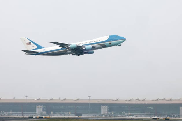 (260515) -- BEIJING, May 15, 2026 -- U.S. President Donald Trump leaves Beijing on May 15, 2026, concluding his state visit to China. ) CHINA-BEIJING-U.S.-TRUMP-DEPARTURE (CN) DingxLin 