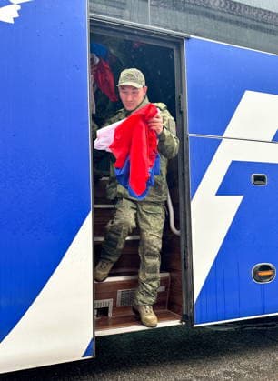 BELARUS - MAY 15, 2026: A Russian serviceman returns from Ukrainian captivity. Ruptly POOL TASS  92499990