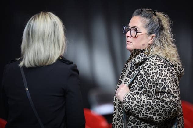 civil party Caroline Boudart pictured during the trial of P. and A. Falzone, at the Court of Appeal of Mons, on Friday 15 May 2026. The trial of the two men concerns the 2022 tragedy in Strepy-Bracquegnies, where a car plowed into a carnival parade around 5:00. Six people died at the scene, and a seventh months later in the hospital. P. Falzone is charged with seven murder and 81 attempted murder. A. Falzone with failure to render aid to a person in danger. Today the court continues to hear the victims.  VIRGINIExLEFOUR 173951198