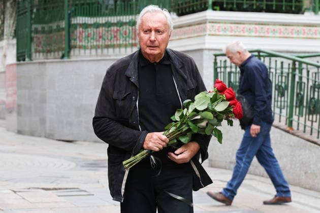 RUSSIA, MOSCOW - MAY 15, 2026: Vitaly Ignatenko, general director of Public Television of Russia, attends a mourning ceremony for TV presenter Vladimir Molchanov at the Church of Saints Cosmas and Damian in Shubino. Molchanov died on May 11 aged 75. Sergei Bulkin TASS  92501382