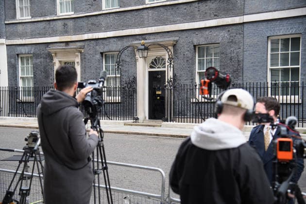 Media in Downing Street, London, UK - Friday 15 May 2026 A general view of Media seen in Downing Street, London, England, UK on Friday 15 May, 2026 after Health Secretary announced his resignation yesterday leading to a pending leadership contest for British Prime Minister Sir Keir Starmer., Credit:Justin Ng Avalon UK, England, London, Downing Street  Copyright: xJustinxNgx xAvalonx 1099131041