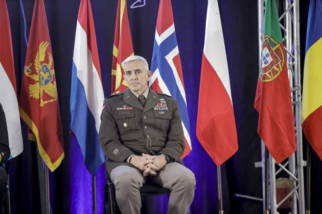 Handover ceremony of command duties at NATO Headquarters Sarajevo SARAJEVO, BOSNIA AND HERZEGOVINA - MAY 15: A general view from handover ceremony of command duties at NATO Headquarters Sarajevo to the new NATO Headquarters Commander, Brigadier General James C. Fowler on May 15, 2026 in Sarajevo, Bosnia and Herzegovina. Samir Jordamovic Anadolu Sarajevo Bosnia and Herzegovina. Editorial use only. Please get in touch for any other usage.  Copyright: x2026xAnadoluxSamirxJordamovicx