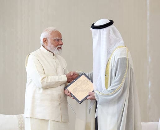 Politics, Diplomacy, Government India UAE ties soar higher as PM Modi strengthens a strategic friendship built on progress and partnership. Abu Dhabi United Arab Emirates Copyright: xSeshadrixSukumarx