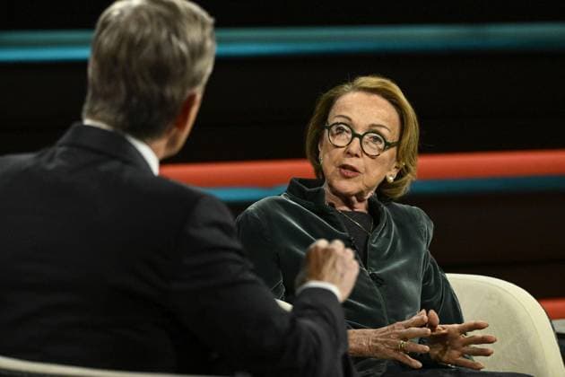 Markus Lanz with Eva Umlauf 05 26 her Markus Lanz and Eva Umlauf on May 14, 2026 in Markus Lanz , ZDF recording from May 4, 2026 TV television talk show talk show Germany Germ