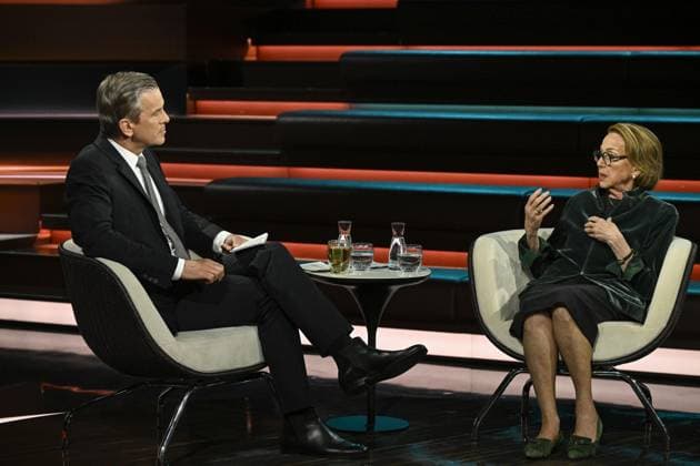 Markus Lanz with Eva Umlauf 05 26 her Markus Lanz and Eva Umlauf on May 14, 2026 in Markus Lanz , ZDF recording from May 4, 2026 TV television talk show talk show