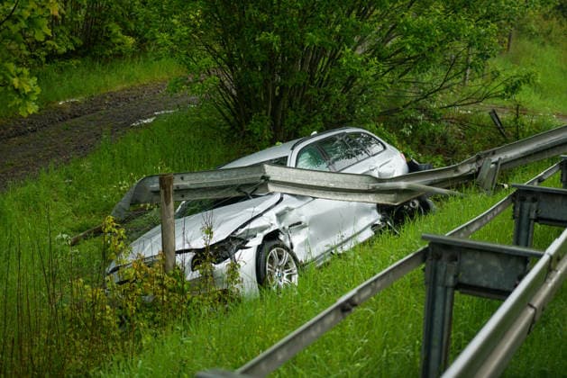 Traffic accident involving several vehicles Schlüchtern A66 Fulda direction Frankfurt zwi Hessen Germany