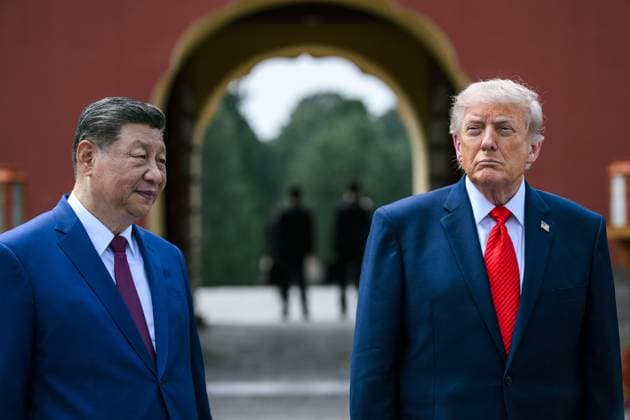 US President Donald Trump meets with Chinese President Xi Jinping during an official visit aimed at discussing trade and bilateral relations between the two countries. Beijing, China US President Donald Trump meets with Chinese President Xi Jinping during an official visit aimed at discussing trade and bilateral relations between the two countries. Beijing, China, May 15, 2026. Photo by White House Press Office apaimages Washington USA United States of America 150526_China_WHPO_00(10) Copyright: xapaimagesxWhitexHousexPressxOfficex xapaimagesx