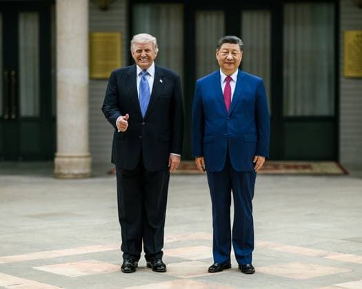 US President Donald Trump meets with Chinese President Xi Jinping during an official visit aimed at discussing trade and bilateral relations between the two countries. Beijing, China US President Donald Trump meets with Chinese President Xi Jinping during an official visit aimed at discussing trade and bilateral relations between the two countries. Beijing, China, May 15, 2026. Photo by White House Press Office apaimages Washington USA United States of America 150526_China_WHPO_00(1) Copyright: xapaimagesxWhitexHousexPressxOfficex xapaimagesx