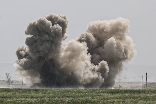 Mines and explosive devices safely neutralized in Raqqa RAQQA, SYRIA - MAY 15: Bomb disposal teams of the Syrian army safely neutralize mines and explosive devices planted by the SDF on main roads and agricultural lands in the town of Tal Abyad in Raqqa, Syria on May 15, 2026. Abdurrahman el-Ali Anadolu Raqqa Syria. Editorial use only. Please get in touch for any other usage.  Copyright: x2026xAnadoluxAbdurrahmanxel-Alix