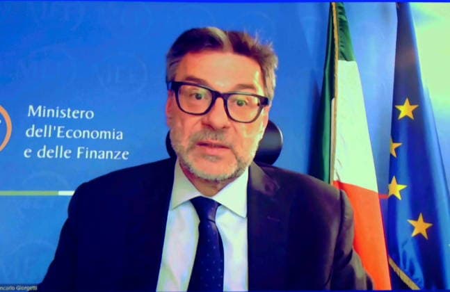 IPA84719097 - MILAN - Palazzo Mezzanotte, Piazza degli Affari, 6 Efg Consulting and UAE Ministry of Economy, Investopia Milan 2026 with Ministers of Economy Giorgetti, Enterprise Urso and Tourism Mazzi  Copyright: xMaurizioxMaulex xMaurizioxMaulex 84719097