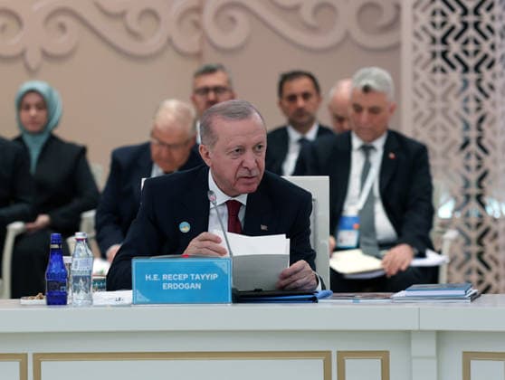 Turkish President Recep Tayyip Erdo?an attends the informal summit of the Organization of Turkic States in Turkistan, Kazakhstan Turkish President Recep Tayyip Erdo?an attends the informal summit of the Organization of Turkic States in Turkistan, Kazakhstan, on May 15, 2026, to discuss cooperation among member states and regional issues. Photo by Turkish presidency apaimages Istanbul Istanbul Turkey 150526_Kazakhstan_TPO_00(10) Copyright: xapaimagesxTurkishxpresidencyx xapaimagesx