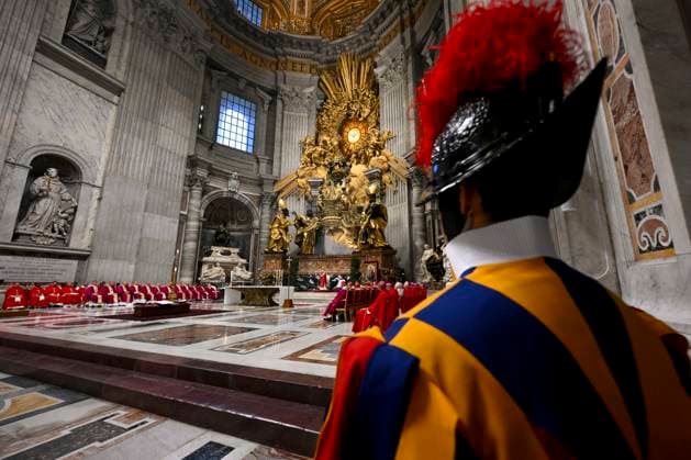 ITALY - POPE LEO XIV PRESIDES OVER THE FUNERAL OF LATE SWISS CARDINAL EMIL PAUL TSCHERRING AT ST PETER S BASILICA IN THE VATICAN- 2026 5 15 Italy, Rome, 2026 5 15 Pope Leo XIV presides over the funeral of late Swiss cardinal Emil Paul Tscherrig at St Peter s basilica in the Vatican EDITORIAL USE ONLY - NO BOOKS Copyright: xVATICANxMEDIAx