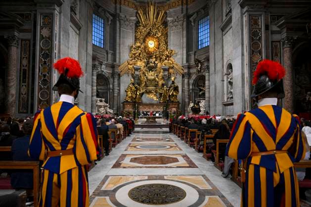 ITALY - POPE LEO XIV PRESIDES OVER THE FUNERAL OF LATE SWISS CARDINAL EMIL PAUL TSCHERRING AT ST PETER S BASILICA IN THE VATICAN- 2026 5 15 Italy, Rome, 2026 5 15 Pope Leo XIV presides over the funeral of late Swiss cardinal Emil Paul Tscherrig at St Peter s basilica in the Vatican EDITORIAL USE ONLY - NO BOOKS Copyright: xVATICANxMEDIAx