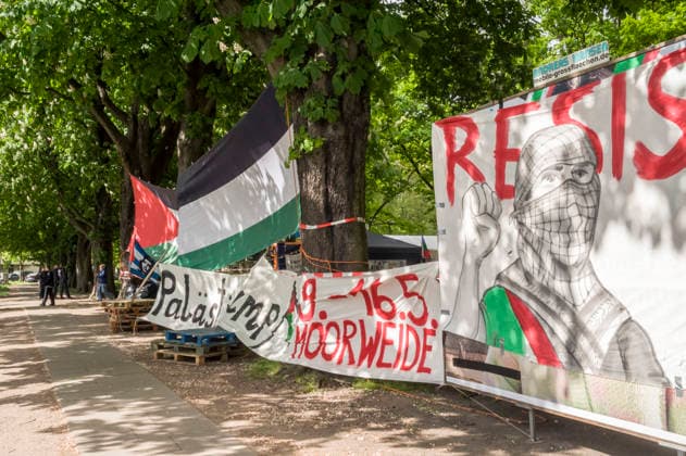 Palestine Camp on the Moorweide, Hamburg 20260515ad038 20260515ad038 protest camp, demonstration, resistance, activism, sol Copyright: xAchimxDuwentästerx