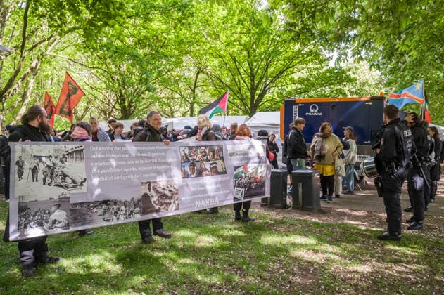 Palestine Camp on the Moorweide, Hamburg 20260515ad084 20260515ad084 protest camp, demonstration, resistance, activism, sol Copyright: xAchimxDuwentästerx