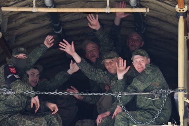 RUSSIA - MAY 15, 2026: Russian servicemen return home after being released from Ukrainian captivity. Sergei Savostyanov TASS  92517151