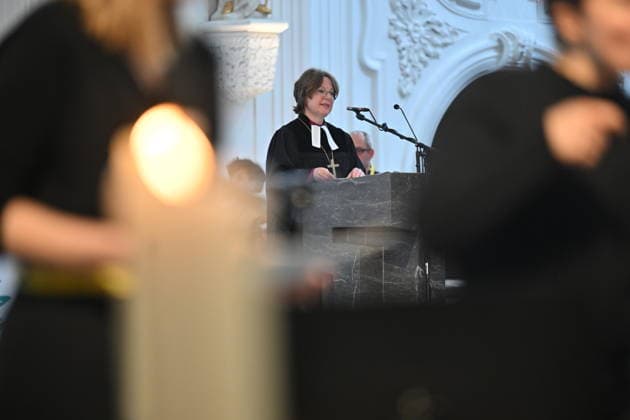 Central ecumenical service in St Kilians Cathedral at the Katholikentag in Würzburg Photo from 15 05 2026 Cornelia Richter, Bishop of the Protestant Church A Copyright: epd-bild DanielxPeter epd-Katholikentag_Wuerzburg 131-kopieren.jpeg