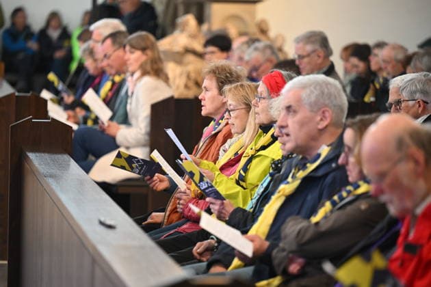 Central ecumenical service in St Kilians Cathedral at the Katholikentag in Wuerzburg Photo from 15 05 2026 Tens of thousands of participants are expected to attend a total of 900 events until Sunday at the 104th German Katholiken Copyright: epd-bild DanielxPeter DSC_2333.jpeg