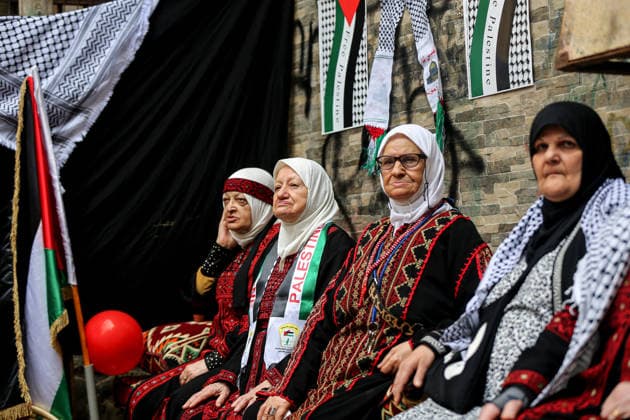 May 15, 2026, Beirut, Beirut, Lebanon: Palestinian elderlies, clad in their traditional dresses take part in a ceremony to mark the 78th anniversary of the Nakba Ã¢â‚¬ Arabic for Ã¢â‚¬oecatastropheÃ¢â‚¬Â Ã¢â‚¬ a term that refers to displacement and dispossession of approximately 750,000 Palestinians during the creation of Israel --, at the Palestinian refugee camp of Shatila in Beirut. FridayÃ¢â‚¬â ¢s anniversary is the third Nakba commemoration since IsraelÃ¢â‚¬â ¢s war on Gaza began. Beirut Lebanon - ZUMAn313 20260515_zip_n313_008 Copyright: xMarwanxNaamanix