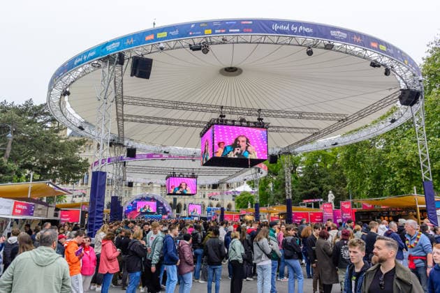 wien, österreich, 15. mai 2026, esc village vor dem rathaus, eurovision song contest Copyright: xx