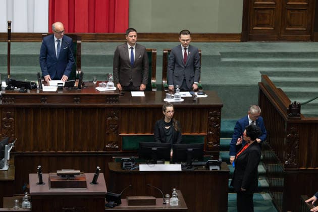 15.05.2026 WARSZAWA POSIEDZENIE SEJMU SEJM RP 15 05 2026 WARSAW - POLISH PARLIAMENT - SESSION OF THE POLISH SEJM N Z BOZENA BOROWIEC SLUBOWANIE FOT. MARCIN BANASZKIEWICZ FOTONEWS NEWSPIX.PL --- Newspix.pl  20260515FNMB023