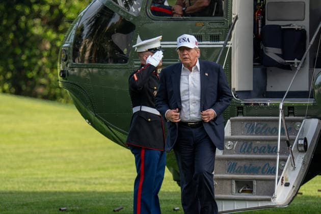 May 15, 2026, Washington, Dc, United States: President DONALD TRUMP returns to the White House following a trip to China on May 15, 2026. Washington United States - ZUMAl312 20260515_znp_l312_023 Copyright: xAndrewxLeydenx