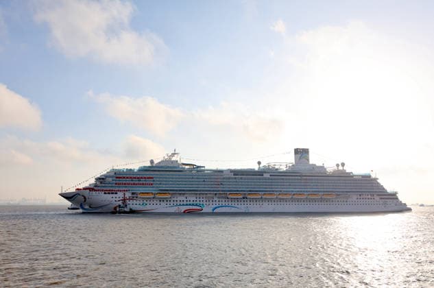 (260516) -- SHANGHAI, May 16, 2026 -- Cruise ship Adora Flora City departs for a sea trial from Pier 5 of Shanghai Waigaoqiao Shipbuilding Co., Ltd. in Shanghai, east China, May 16, 2026. Adora Flora City, China s second domestically built large cruise ship, departed from Shanghai on Saturday for a 12-day sea trial. A total of 937 engineering and technical personnel from 12 countries participated in this trial voyage. The 341-meter-long vessel, with a gross tonnage of 141,900 tonnes, has 2,130 cabins and suites and can carry up to 5,232 passengers at full capacity. It is scheduled to be delivered on Nov. 6, 2026, and will begin its inaugural season from the Nansha International Cruise Home Port in Guangzhou, capital of south China s