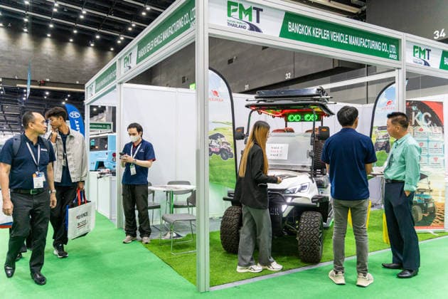 May 15, 2026, Bangkok, Thailand: General view of an off-road utility vehicle on display, with vendors and visitors during Future Mobility Thailand 2026 at BITEC. Future Mobility Thailand 2026 is a trade show showcasing the latest automotive and mobility technologies, connecting manufacturers, distributors, and buyers. Bangkok Thailand  - ZUMAs197 20260515_aaa_s197_578 Copyright: xNathaliexJamoisx