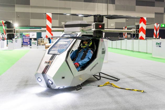 May 15, 2026, Bangkok, Thailand: An electric aerial vehicle prototype showcased during Future Mobility Thailand 2026 at BITEC. Future Mobility Thailand 2026 is a trade show showcasing the latest automotive and mobility technologies, connecting manufacturers, distributors, and buyers. Bangkok Thailand  - ZUMAs197 20260515_aaa_s197_575 Copyright: xNathaliexJamoisx