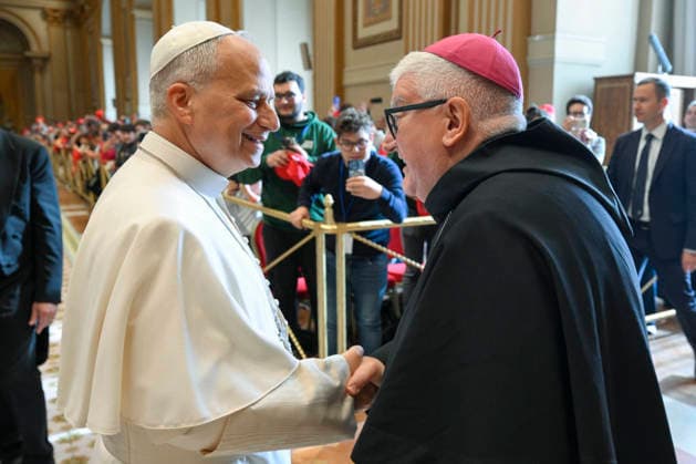 ITALY - POPE LEO XIV RECEIVES CONFIRMANDS FROM DIOCESE OF GENOVA IN A PRIVATE AUDIENCE AT THE VATICAN- 2026 5 16 Italy, Rome,Vatican 2026 5 16 .Pope Leo XIV receives confirmands from the Diocese of Genoa in a private audience at the Vatican EDITORIAL USE ONLY - NO BOOKS Copyright: xVATICANxMEDIAx