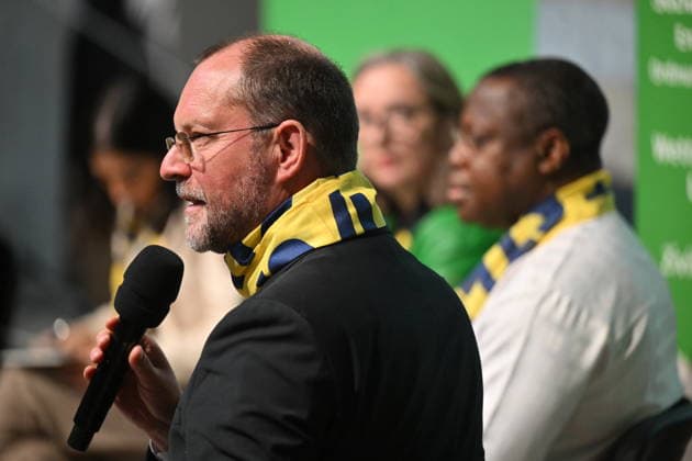 Andreas Frick, Chief Executive of Misereor, ZdK member, speaks on the panel Who owns the world The new coloni Copyright: epd-bild DanielxPeter DSC_4315.jpeg
