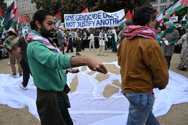 Demonstration held in Berlin to commemorate the 78th anniversary of Nakba BERLIN, GERMANY - MAY 16: Demonstrators gather at Oranienplatz to mark the 78th anniversary of the Nakba in Berlin, Germany on May 16, 2026. Protesters chanted slogans and carried Palestinian flags during the commemoration rally. Halil Sagirkaya Anadolu Berlin Germany. Editorial use only. Please get in touch for any other usage.  Copyright: x2026xAnadoluxHalilxSagirkayax