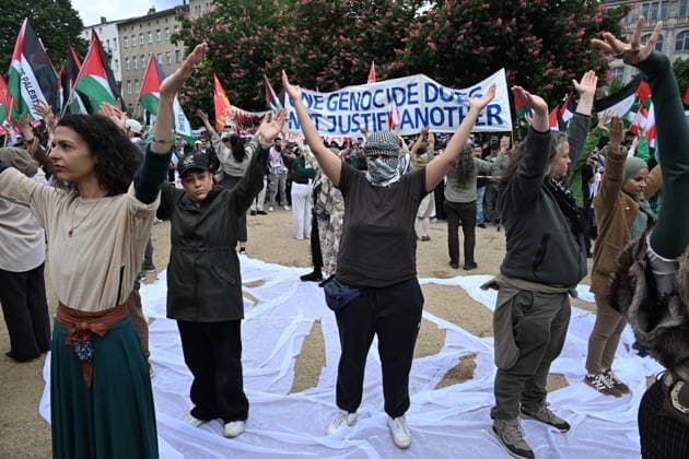 Demonstration held in Berlin to commemorate the 78th anniversary of Nakba BERLIN, GERMANY - MAY 16: Demonstrators gather at Oranienplatz to mark the 78th anniversary of the Nakba in Berlin, Germany on May 16, 2026. Protesters chanted slogans and carried Palestinian flags during the commemoration rally. Halil Sagirkaya Anadolu Berlin Germany. Editorial use only. Please get in touch for any other usage.  Copyright: x2026xAnadoluxHalilxSagirkayax